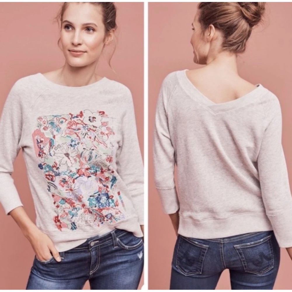 Anthropologie Postmark Paint by Numbers Sweatshirt